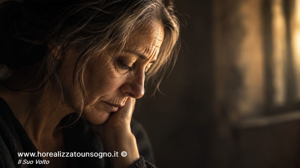 Volto di una donna, immagine della poesia Il Suo Volto
